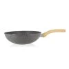 Menastyl Poêles Et Wok Wok Avec Poignées En Aluminium Et Bois 28 Cm -Poêles et wok Soldes wok avec poignees en aluminium et bois 28 cm