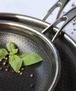 OGO Living Poêles Et Wok Wok Fond Nid D'abeille En Acier Inoxydable 28 Cm -Poêles et wok Soldes wok fond nid d abeille en acier inoxydable 28 cm 4